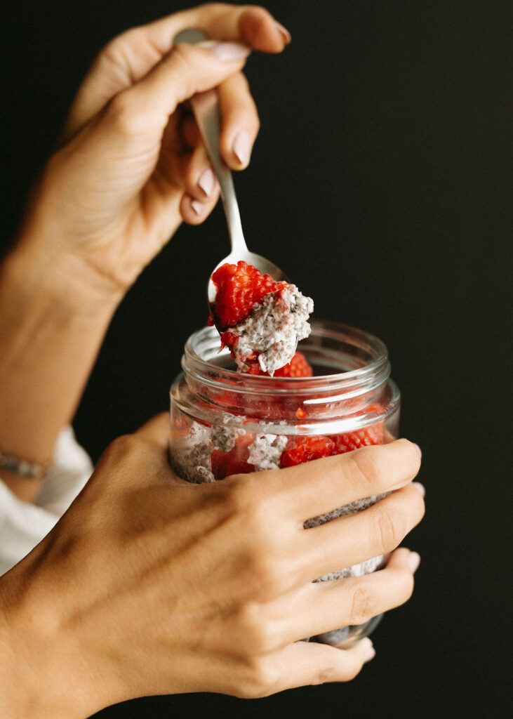 A jar of fruit in a Calgary branding session. 