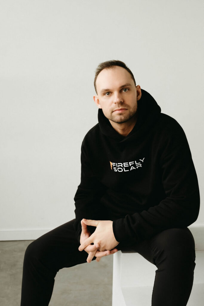 A man having is portrait taken by Calgary headshot photographer, Marway Hurley.